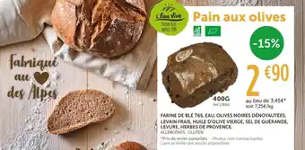L'Eau Vive ALLERGENES : GLUTEN farine de blé T65 offre