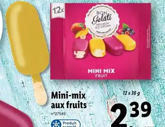 Lidl Mini-mix  aux fruits offre
