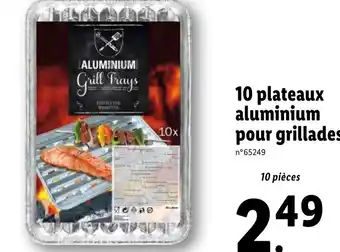 Lidl 10 Plateaux aluminium pour grillade offre