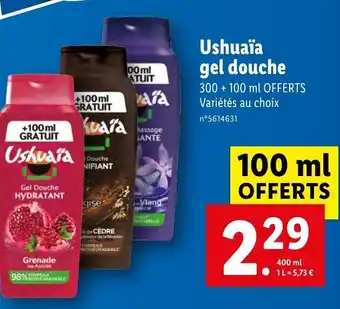 Lidl Ushuaïa gel douche offre