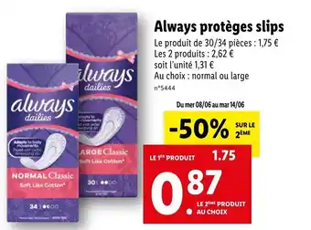 Always protèges slips