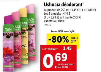 Lidl Ushuaïa déodorant offre