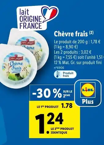 Lidl Chèvre frais offre