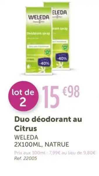 Weleda Duo Déodorant Au Citrus