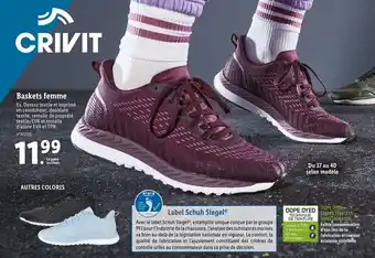 Lidl Crivit Baskets femme offre