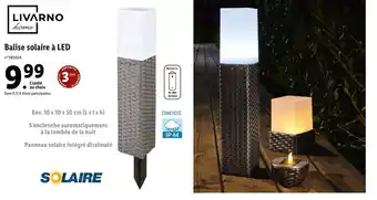 Lidl Livarno Balise solaire à LED offre