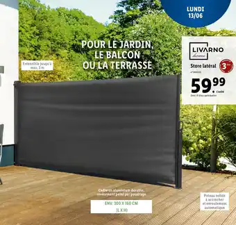 Lidl Livarno home Store latéral offre