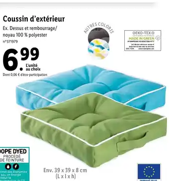 Lidl Coussin d'extérieur offre