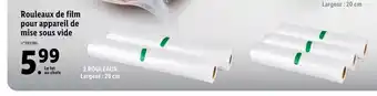 Rouleaux de film pour appareil de mise sous vide