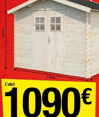 Brico Dépôt Abri de Jardin En Bois Sam 7.6M offre