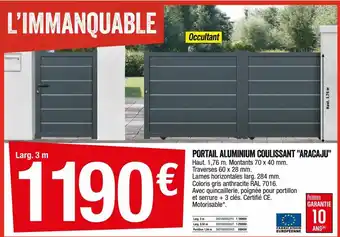 Brico Dépôt Portail Aluminium Coulissant Aracaju offre