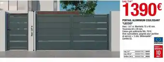 Brico Dépôt Portail Aluminium Coulissant Leccio offre