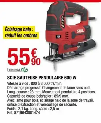 Skil Scie Sauteuse Pendulaire 600 W