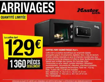 Coffre-Fort Biométrique 25.4L