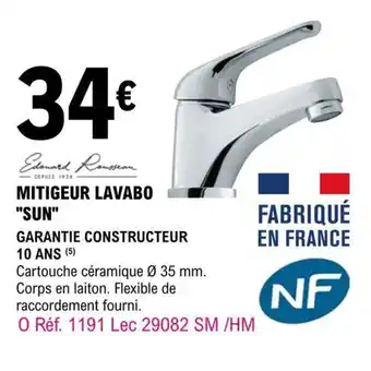 E.Leclerc Brico Mitigeur Lavabo Sun offre