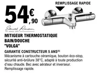 E.Leclerc Brico Mitigeur Thermostatique Bain/Douche Volga offre