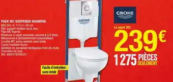 Brico Dépôt Grohe Pack WC Suspendu Baunova offre