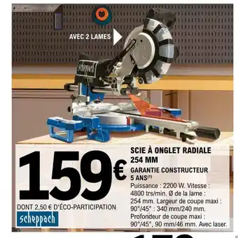 E.Leclerc Brico Scie à Onglet Radiale 254mm offre