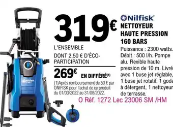 E.Leclerc Brico Nilfisk Nettoyeur Haute Pression 160 Bars offre
