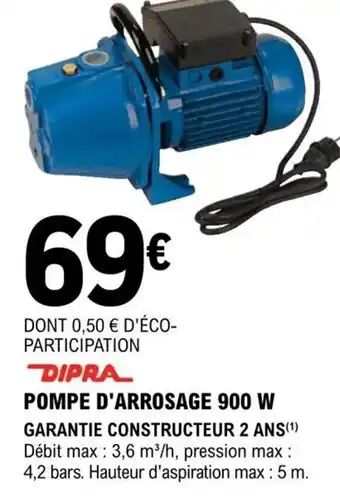 E.Leclerc Brico Dipra Pompe D'Arrosage 900 W offre