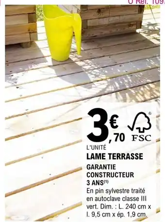 E.Leclerc Brico Lame Terrasse offre