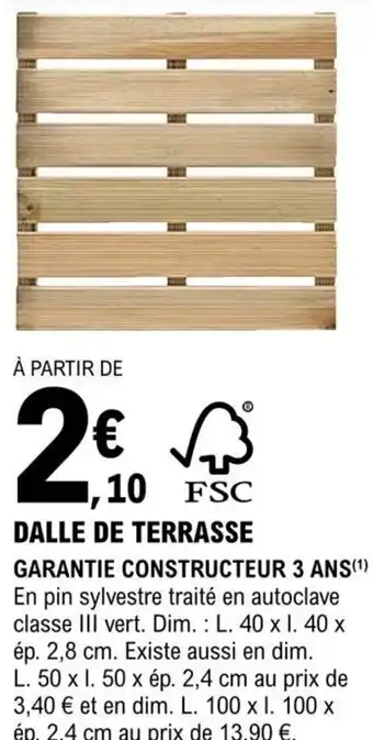 E.Leclerc Brico Dalle de Terrasse offre