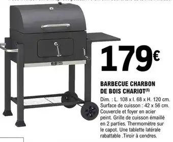 E.Leclerc Brico Barbecue Charbon de Bois Chariot offre