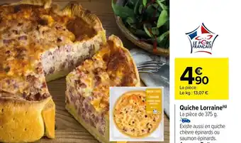 Carrefour Quiche Lorraine offre
