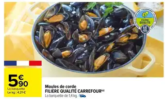 Carrefour Moules de Corde Filière Qualité offre