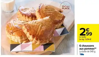 Carrefour 6 Chaussons Aux Pommes offre