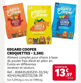 Animalis Edgard cooper croquettes - 2,5kg offre