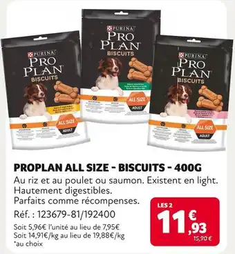 Purina proplan all size - biscuits - 400g