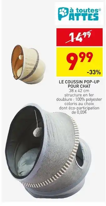 Stokomani Le coussin pop-up pour chat offre