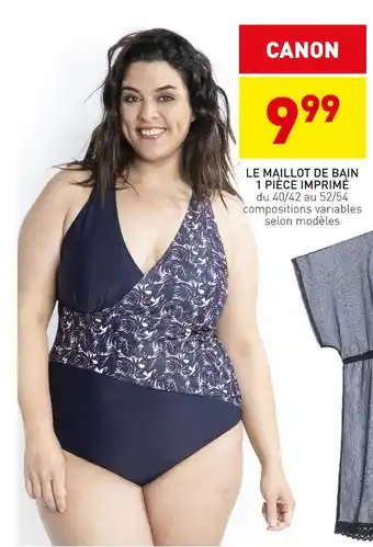 Stokomani Le maillot de bain 1 pièce imprimé offre