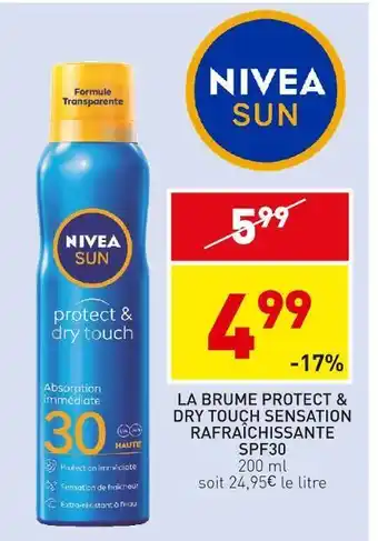 Stokomani Nivea sun la brume protect & dry touch sensation rafraîchissante spf30 offre