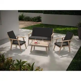 Brico Dépôt Coffee set bois "alana" offre