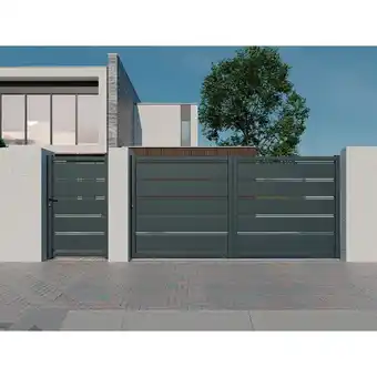 Brico Dépôt Portail aluminium coulissant "leccio" offre