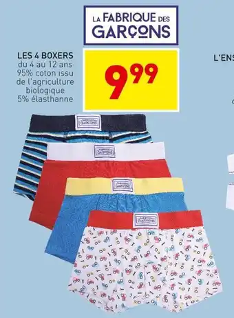 Stokomani Les 4 boxers offre