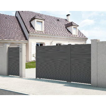 Brico Dépôt Portail aluminium coulissant "santos" offre
