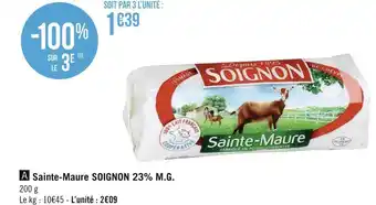 Géant Casino Sainte-maure fromage 23% m.g. offre