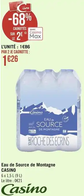 Géant Casino Casino eau de source de montagne offre
