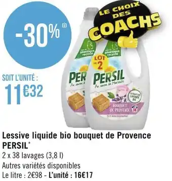 Géant Casino Persil lessive liquide bio bouquet de provence offre