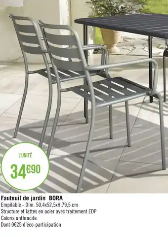 Géant Casino Fauteuil de jardin bora offre