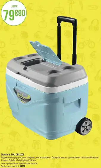 Géant Casino Glacière 30l deluxe offre