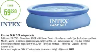 Intex piscine easy set autoportante