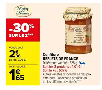 Carrefour Confiture Reflets de France offre