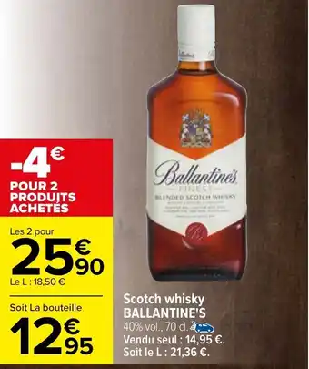 Carrefour Ballantine's Scotch Whisky offre
