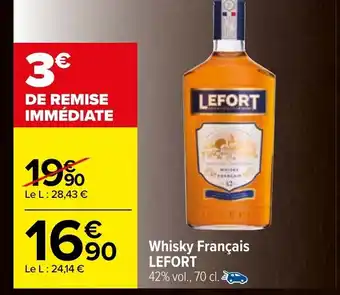 Carrefour Lefort Whisky Français offre