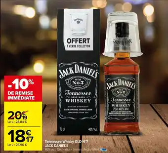 Carrefour Jack Daniel's Tennessee Whisky Old N°7 offre