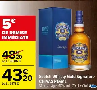 Carrefour Chivas Regal Scotch Whisky Gold Signature offre